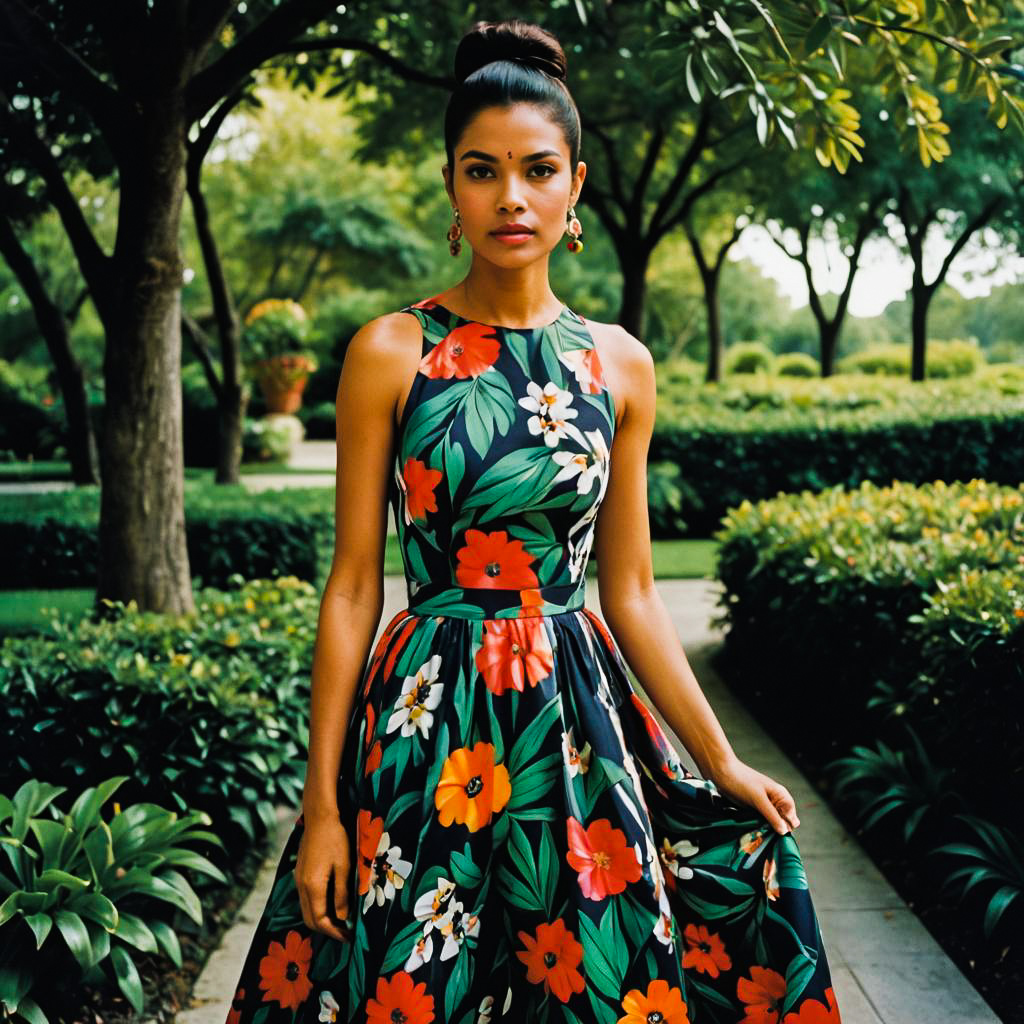 Chic Floral Fashion in Arthur Elgort Style