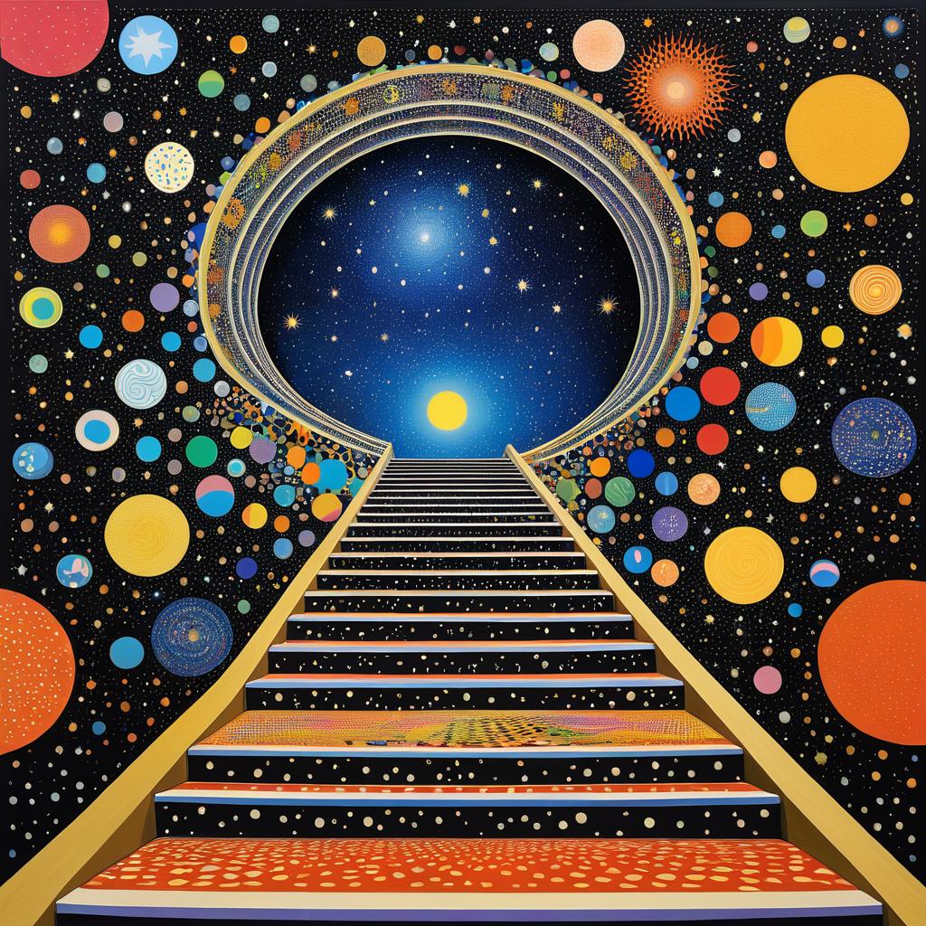 Staircase to the Stars: A Surreal Journey