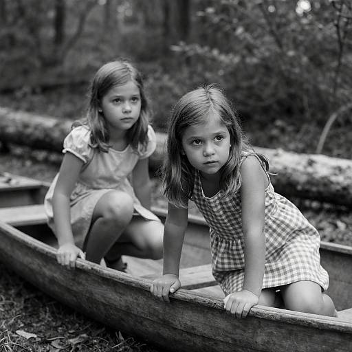 Intense Forest Scene with Young Girls