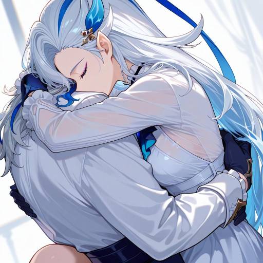 Neuvillette and Companion in Embrace