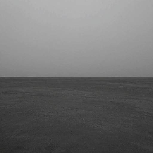 Surreal Monochrome Void Landscape