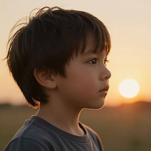 Vivid Child Sunset Portrait