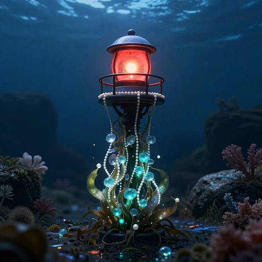 Bioluminescent Tide Siren Lantern