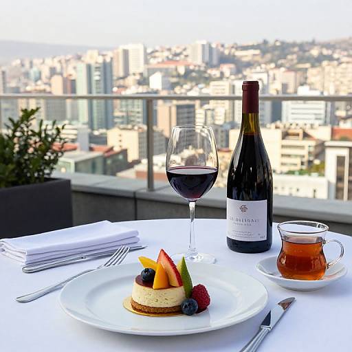 Rooftop Dining with Cityscape View