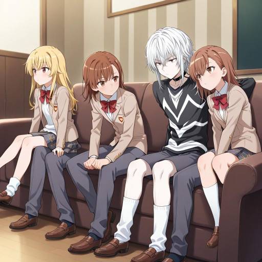 Dynamic School Scene with Boys and Girls