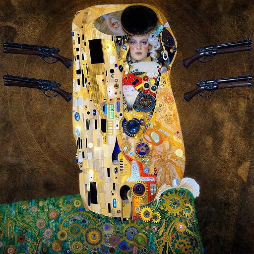 Steampunk Machine Goddess with Wings