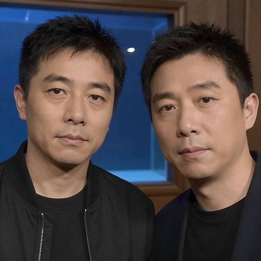 Two Asian Men with Serious Expressions