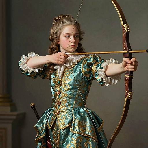 Baroque Style Young Elf Archer