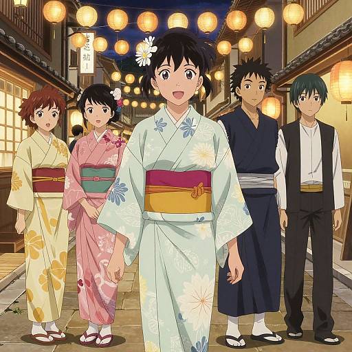 Festival Scene with MHA Background Characters