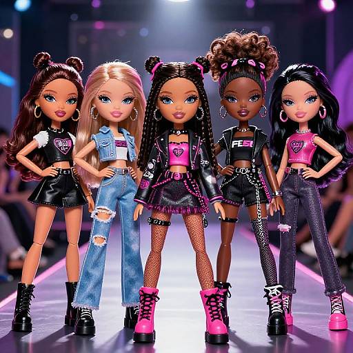 Diverse Bratz Dolls on Runway