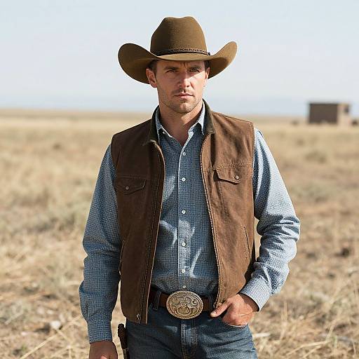 Man in Western Cowboy Costume