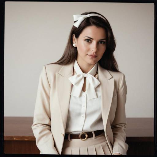 Woman in 90s Professional Bank Outfit