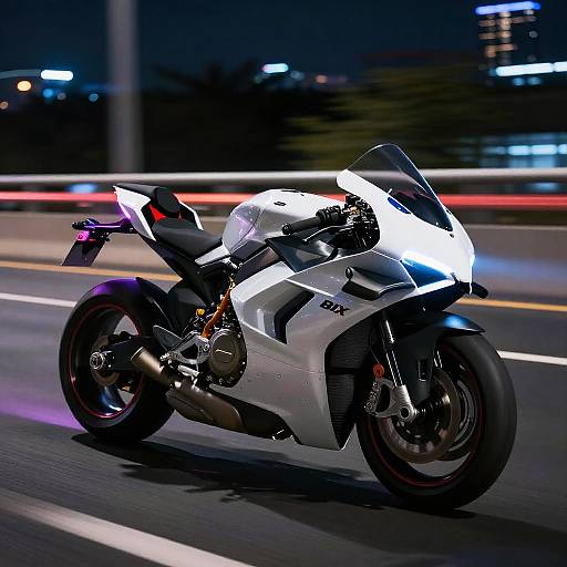 Futuristic Neon Racing Motorcycle