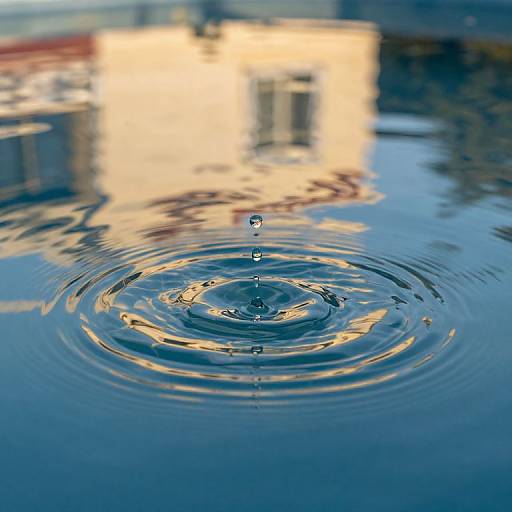 Golden Ripples on Crystal Pool