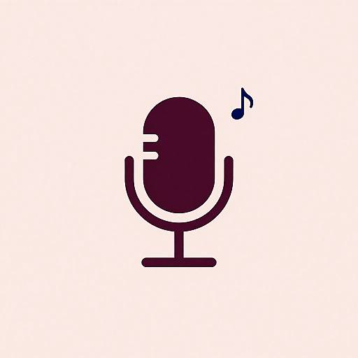 Minimalist Microphone Icon Design