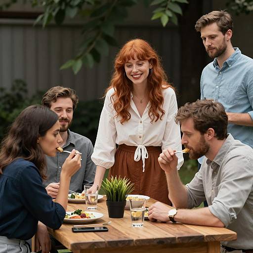 Gathering Around a Rustic Table