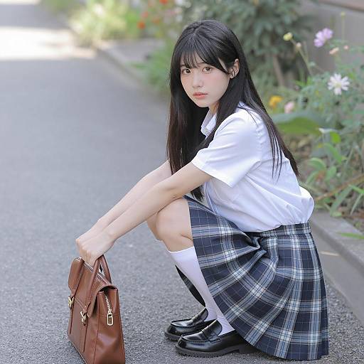 Asian Woman in Casual Fashion Portrait