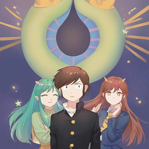 Illustration of Moroboshi ataru, urusei yatsura in the style of Criin