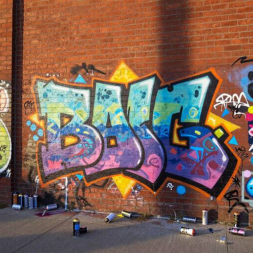 Vibrant Urban Graffiti Tags