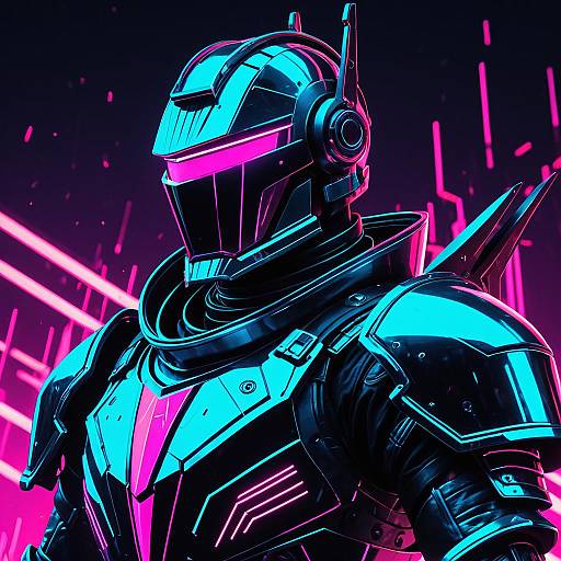 Synthwave Arcane Knight Automaton