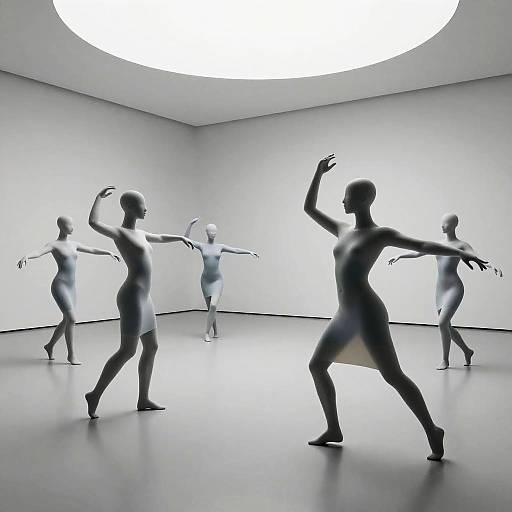 Futuristic Minimalist Synthetic Contemplation