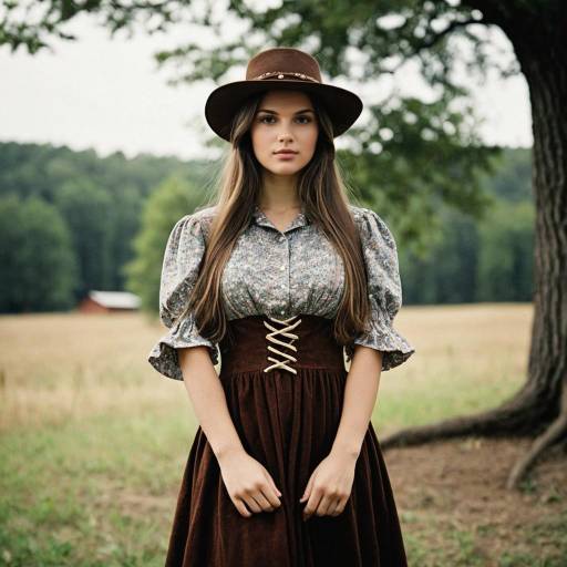 Realistic Country Attire of a Girl