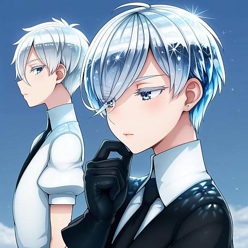 Illustration of Antarcticite, houseki no kuni in the style of Abubu