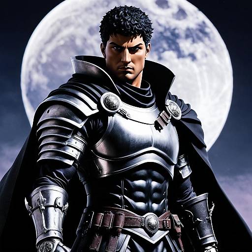 Guts Berserk Armor Under Full Moon