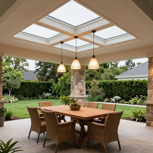 Cozy Backyard Patio Dining Area