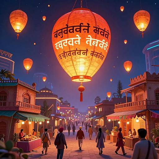 Cyberpunk Punjabi Village Dreamscape