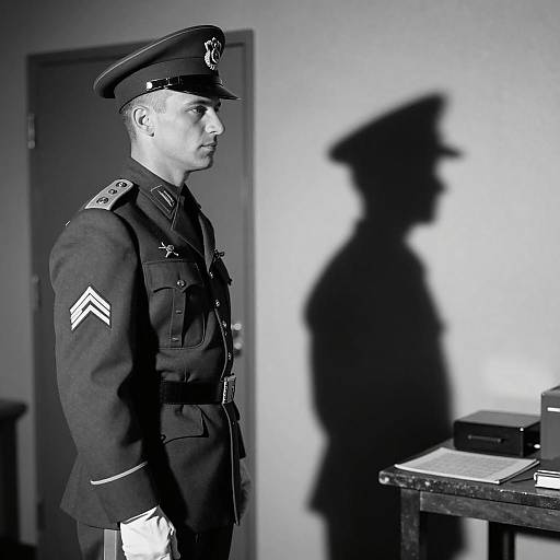 Striking Black and White Military Portrait
