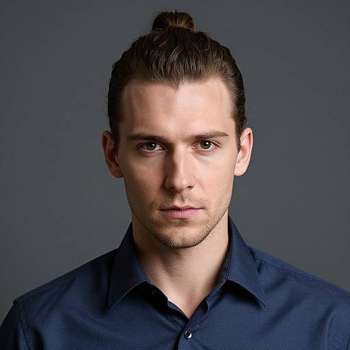 European Man with Pompadour Hairstyle