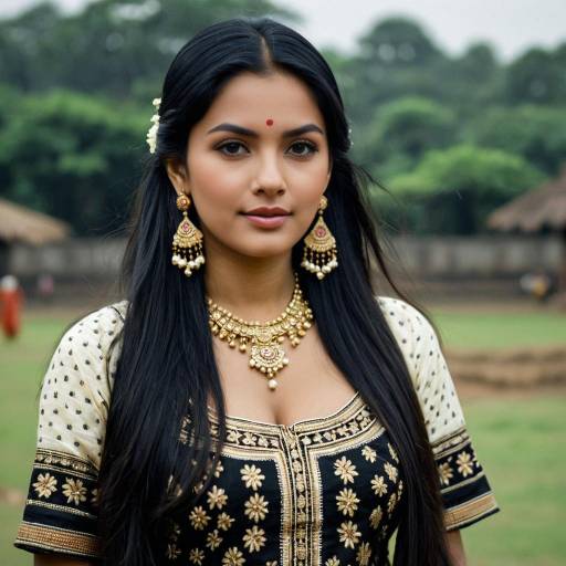 Beautiful Bengali Girl in Traditional Dress