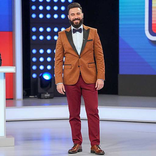 Stylish Game Show Host Costume Photography