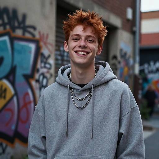 Teenage Boy in Urban Twilight