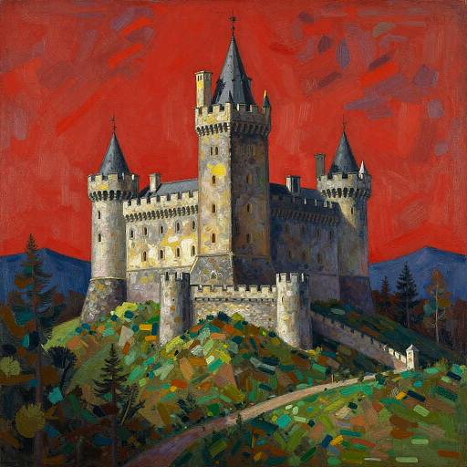 Медieval Castle Painting Scene