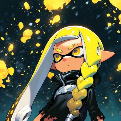 Illustration of Agent 3 (splatoon 3), splatoon (series) in the style of Koyama hirokazu