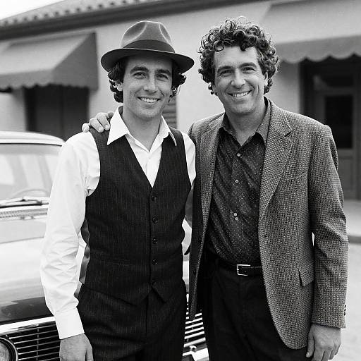 Classic Black-and-White Photo of Friends