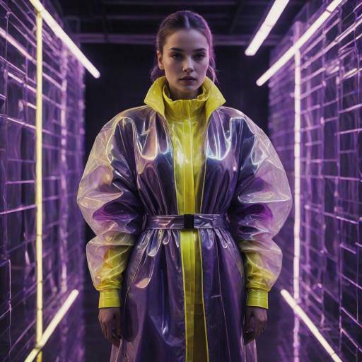 Futuristic Fashion Portrait with Light Seams