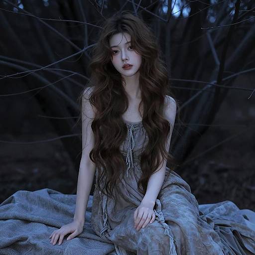 Ethereal Moody Portrait of Woman