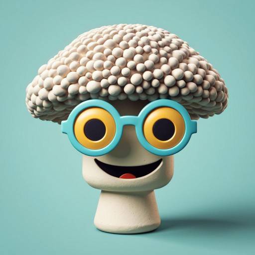 Isometric Smiling Nuclear Mushroom Cloud Emoji