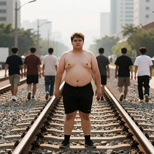 Urban Scene with Diverse Figures