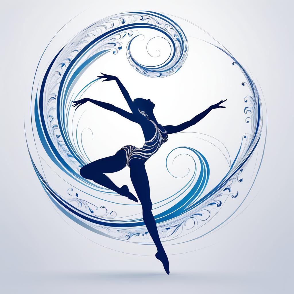 Graceful Rhythmic Gymnast in Motion