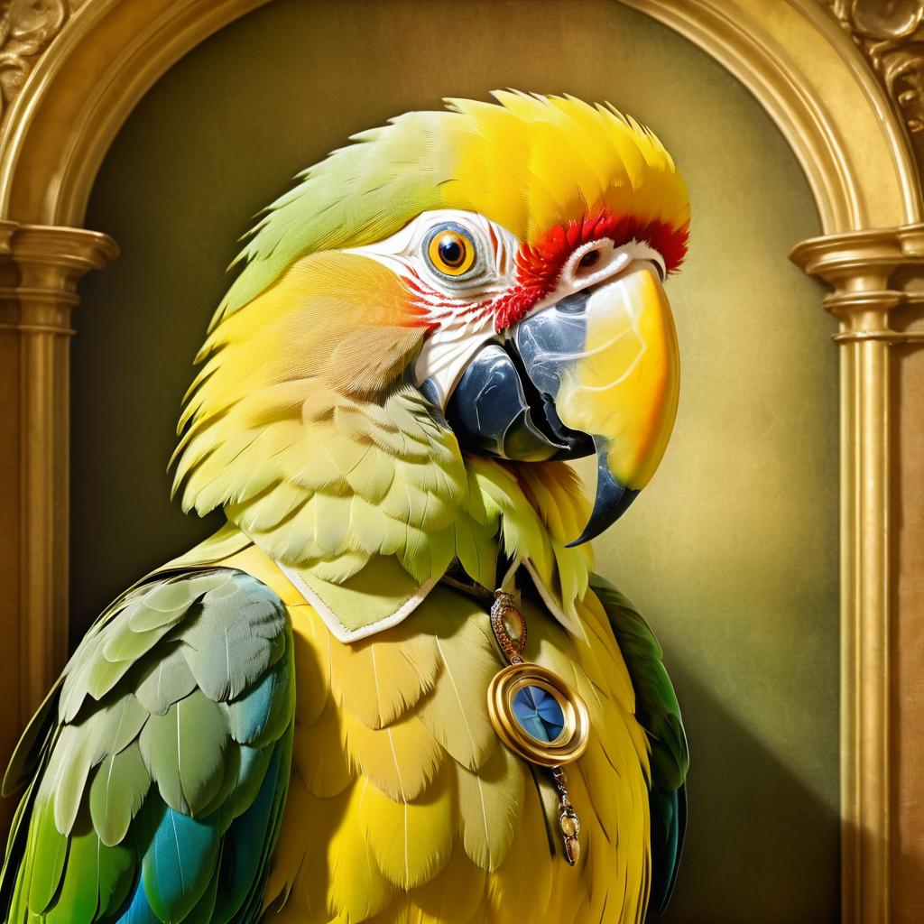 Mannerist Parrot with Monocle Art