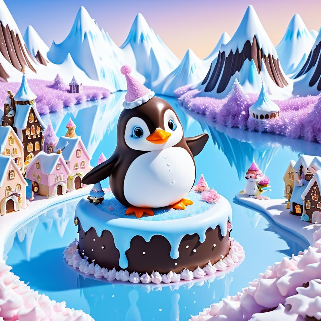 Whimsical Fairy Penguin Dessert Wonderland