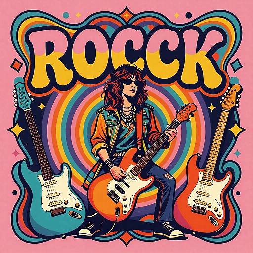 70s Psychedelic Rock Poster Design