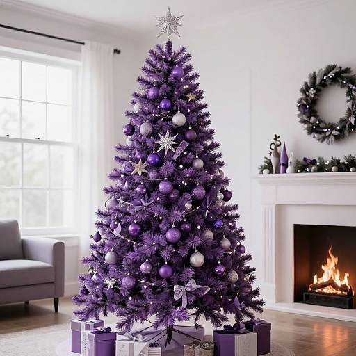 Purple Christmas Tree Decoration Ideas
