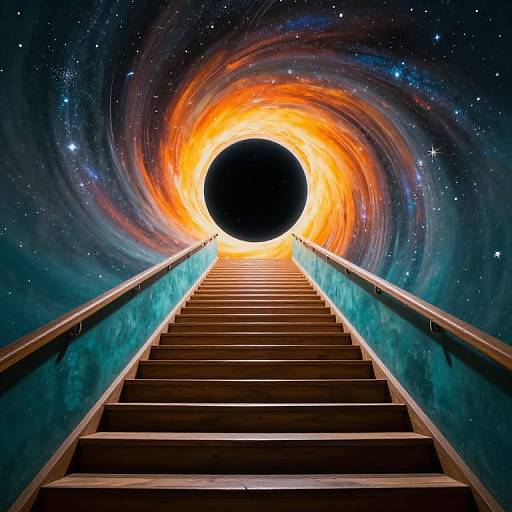 Cosmic Staircase to Radiant Black Hole