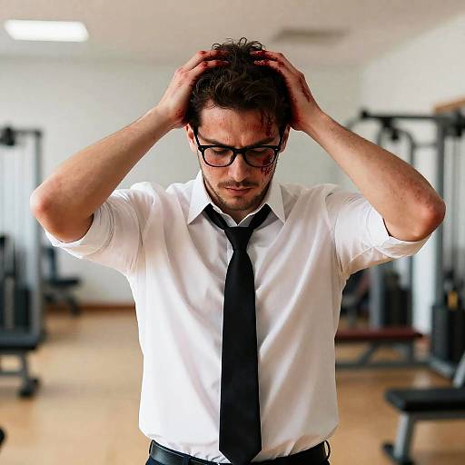 Intense Scene in a Gymnasium