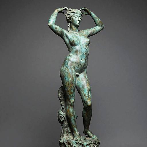 Photorealistic Bronze Forest Muse Statue